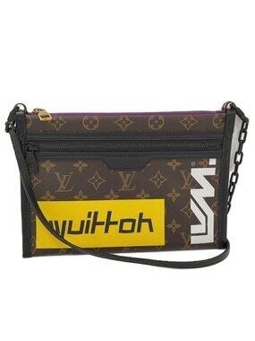 Louis Vuitton Flat Messenger Shoulder Bag Monogram